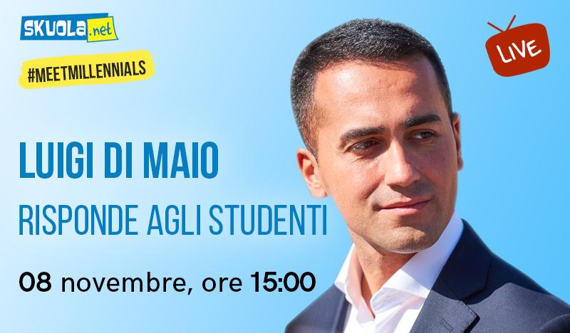 Lavoro, disoccupazione, politiche giovanili: il ministro Di Maio a colloquio con gli studenti